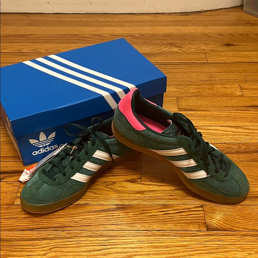 Collegiate Green Lucid Pink Adidas Gazelle